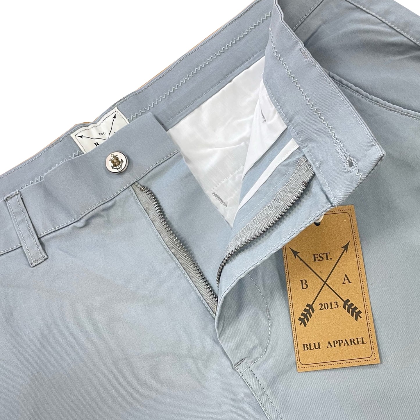 Men's Cotton Stretch Chino Shorts - Grey