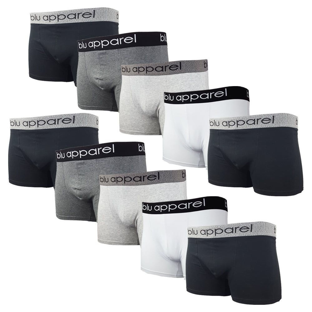 Men's Multi Pack Boxer Shorts - Black/ Charcoal/ Grey