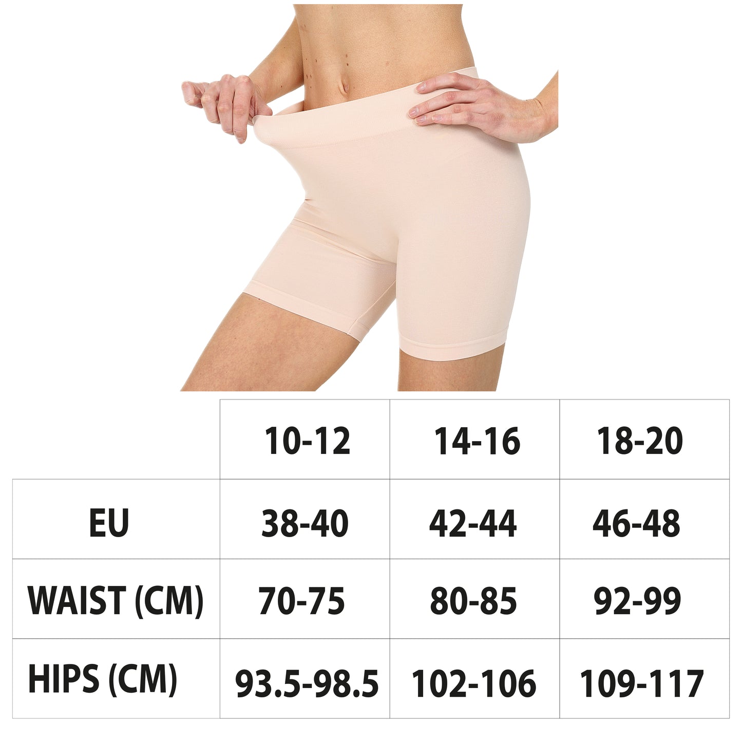 Chub Rub Shorts - 1 Pack - Nude