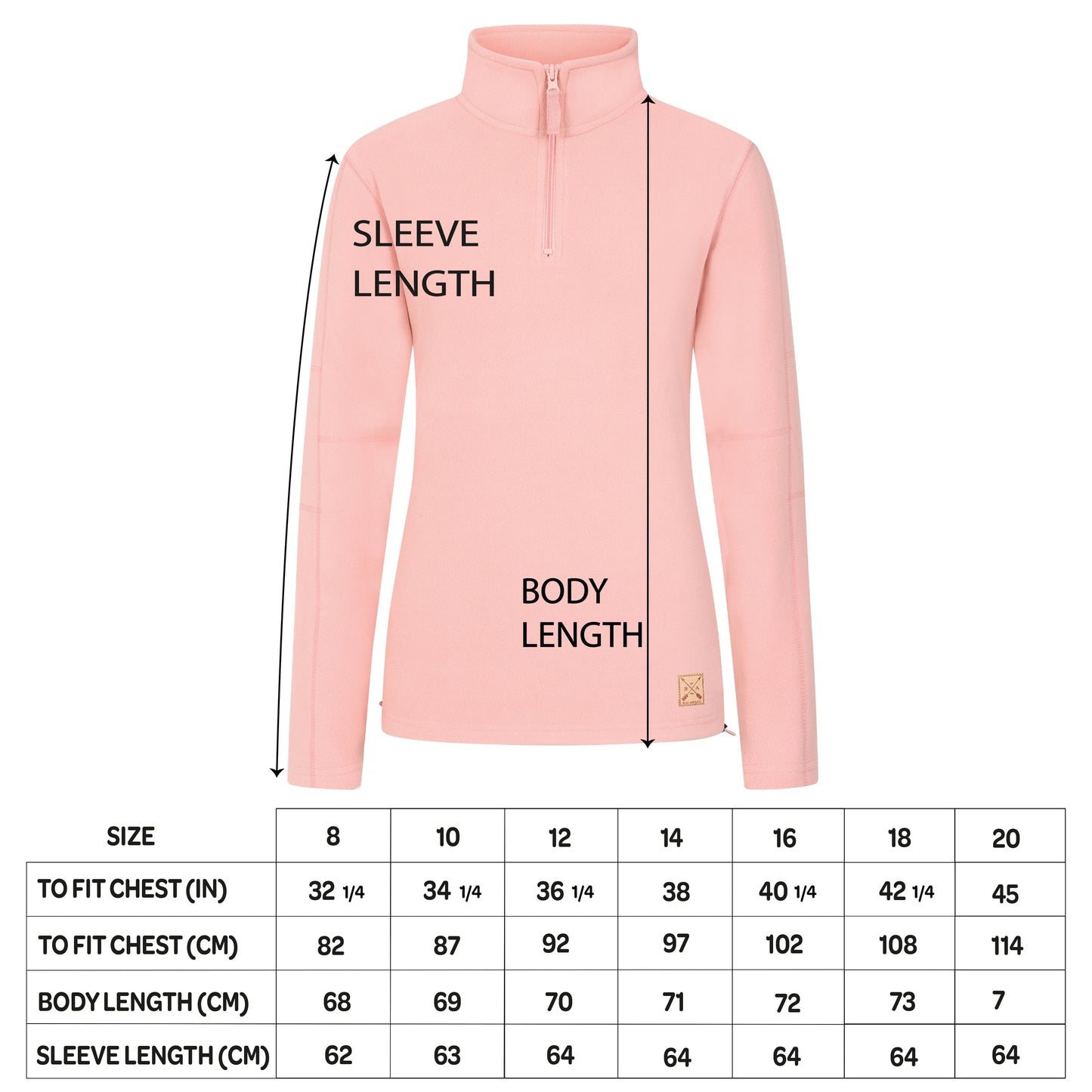 Ladies 1/4 Zip Fleece Jumper - Navy