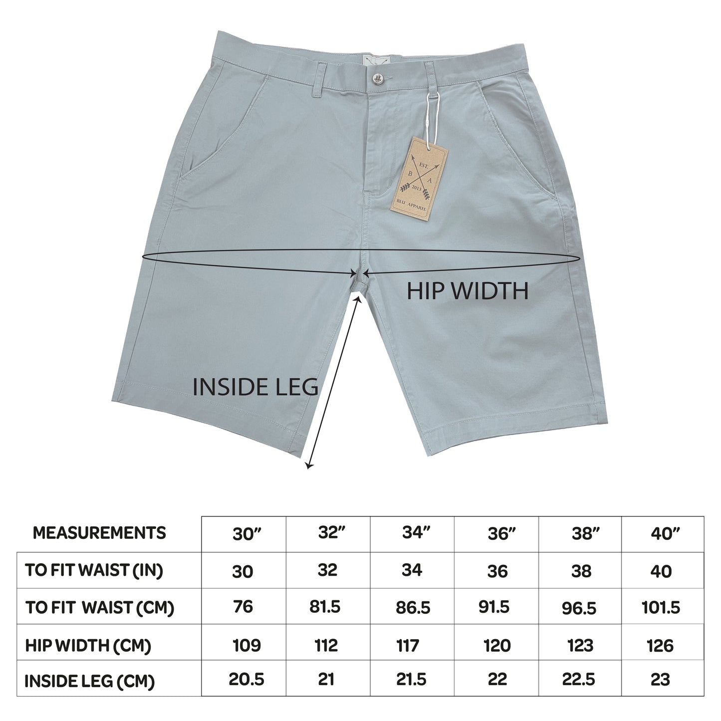 Men's Cotton Stretch Chino Shorts - Grey