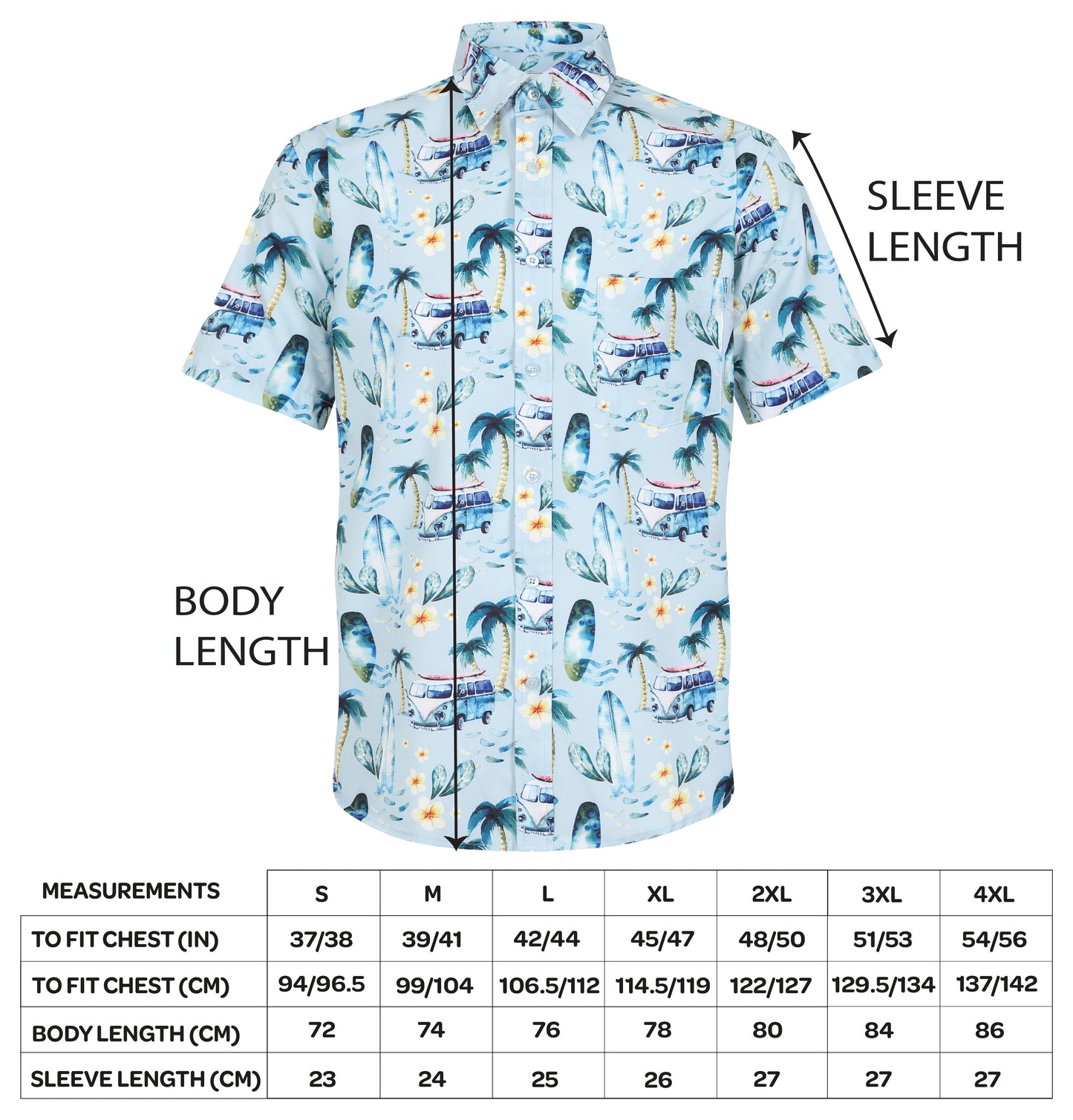 Men's Short Sleeve Hawaiian Shirt - Navy Floral