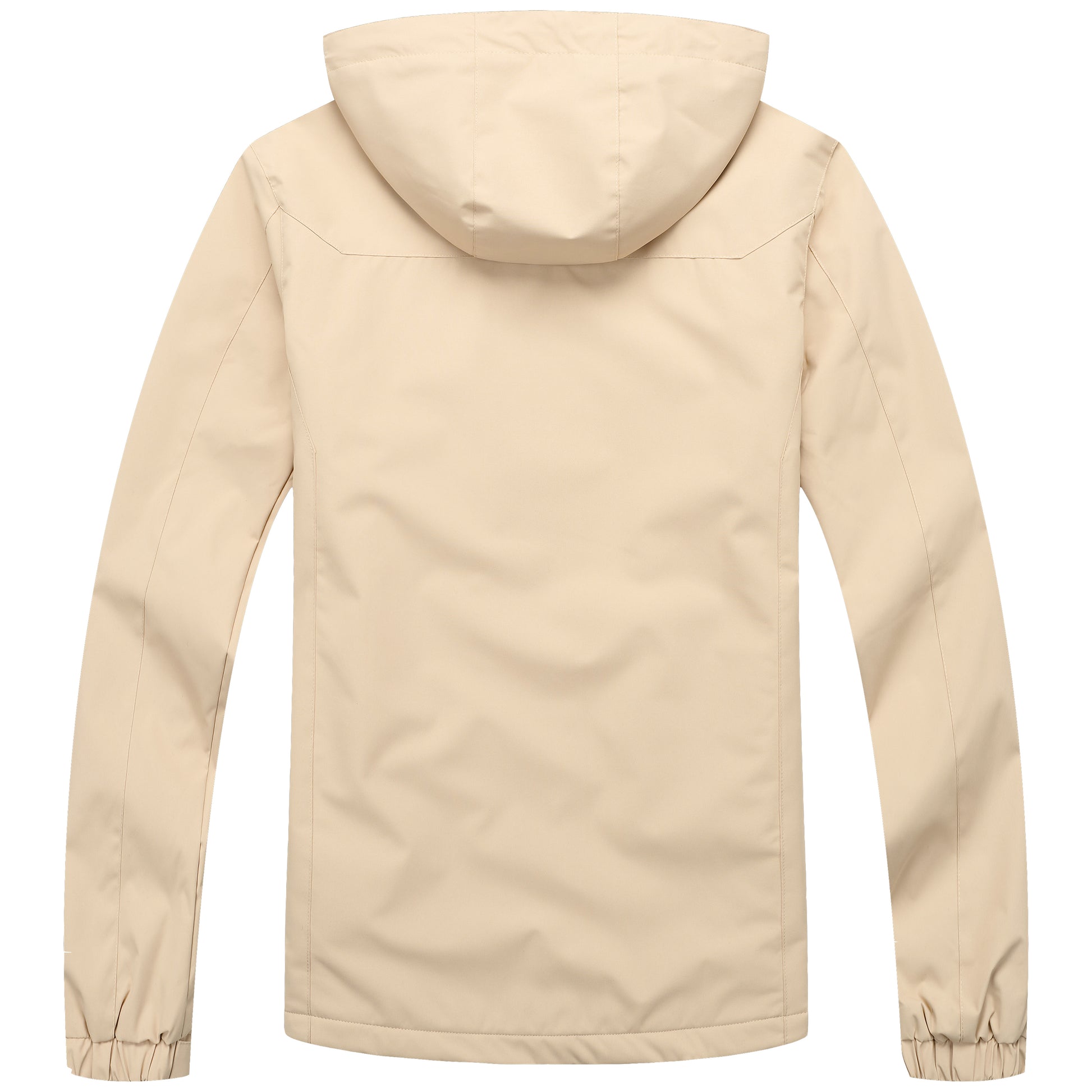 Ladies Fleece Lined Rain Jacket - Beige - Blu Apparel