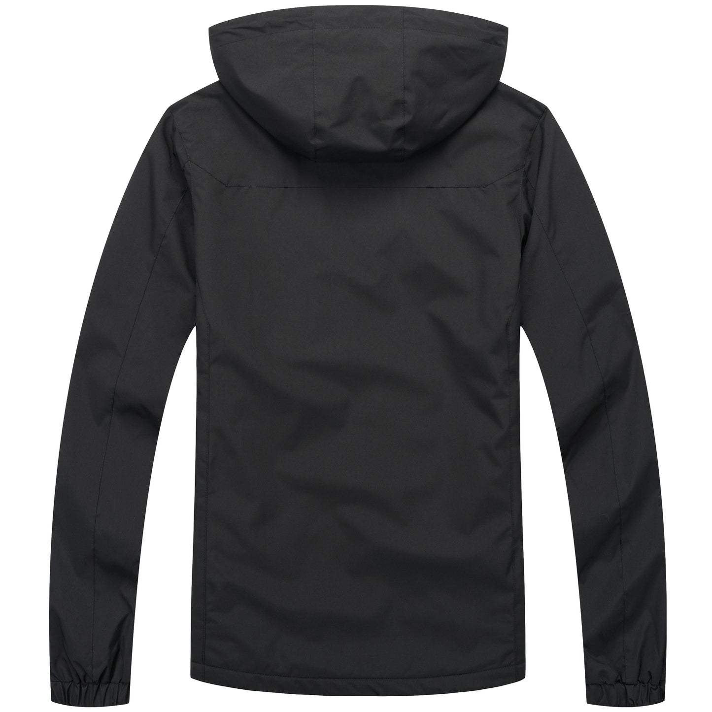 Ladies Fleece Lined Rain Jacket - Black - Blu Apparel