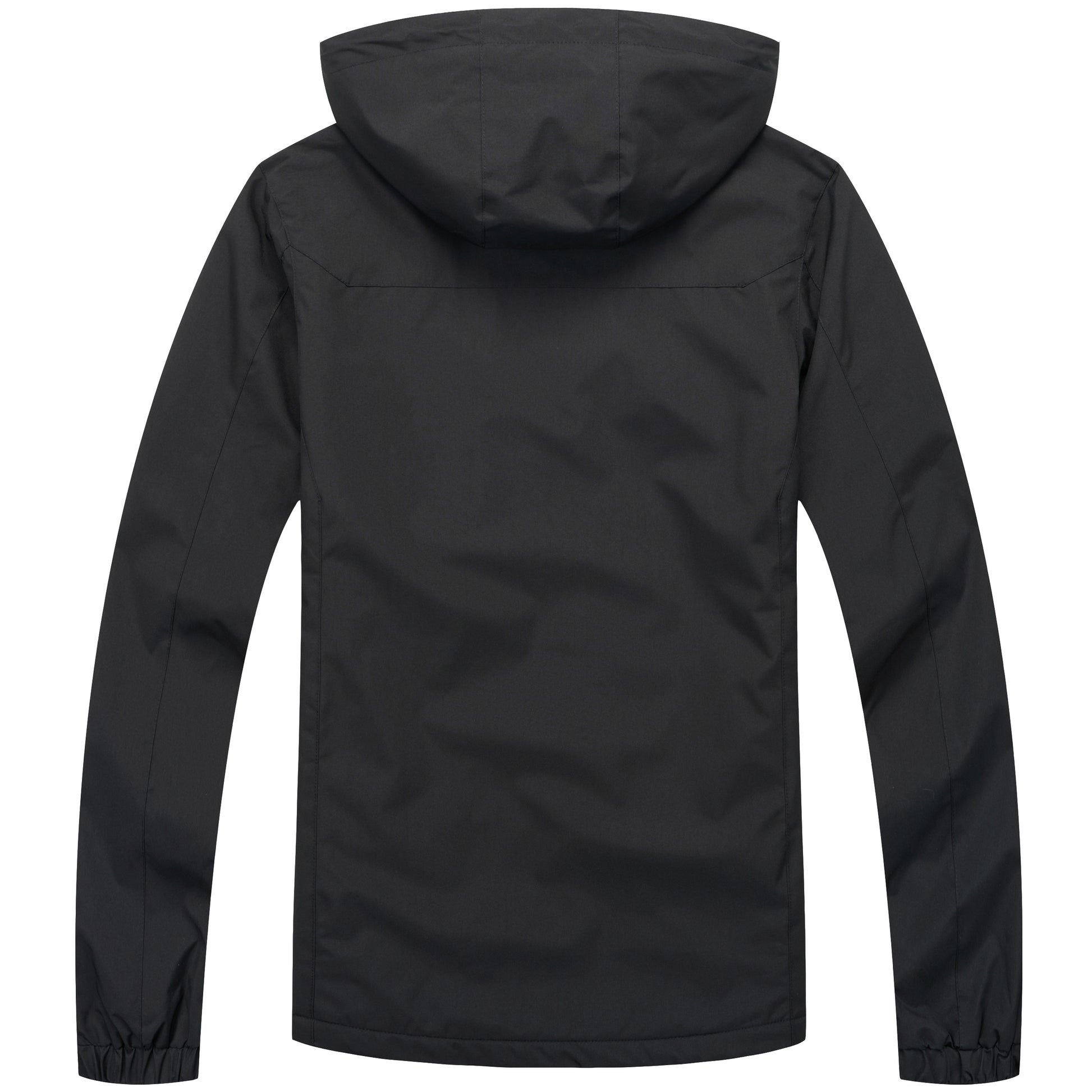 Ladies Fleece Lined Rain Jacket - Black - Blu Apparel