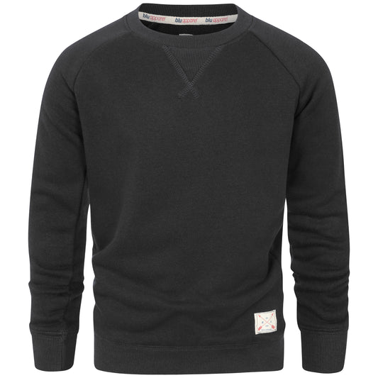 Kids Premium Crew Neck Sweater - Black