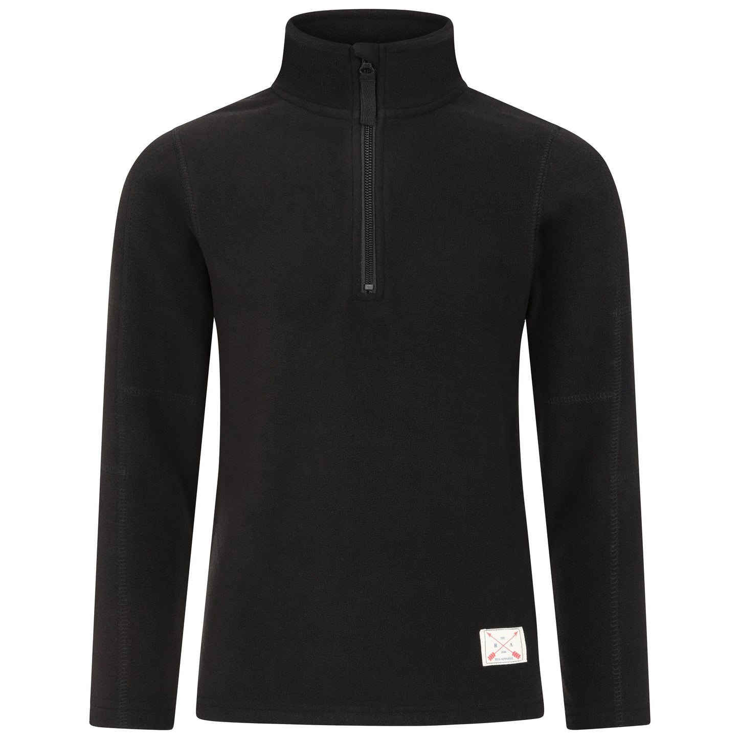Kids 1/4 Zip Fleece Jumper - Black