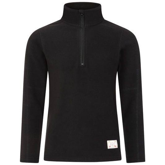 Kids 1/4 Zip Fleece Jumper - Black