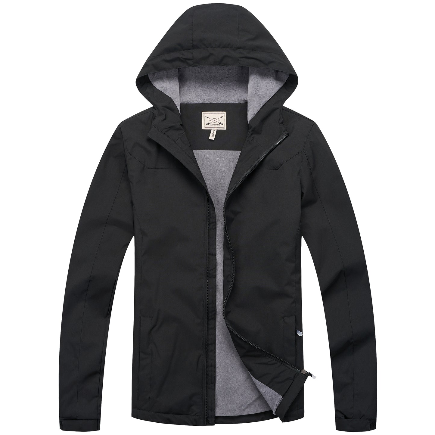 Ladies Fleece Lined Rain Jacket - Beige - Blu Apparel