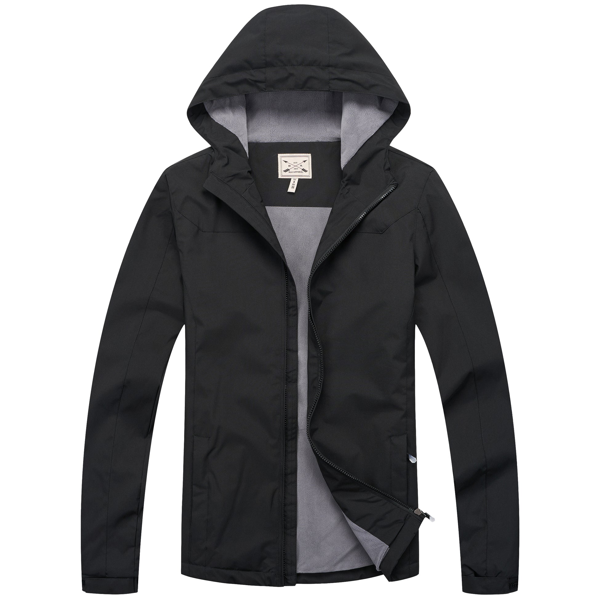 Ladies Fleece Lined Rain Jacket - Beige - Blu Apparel