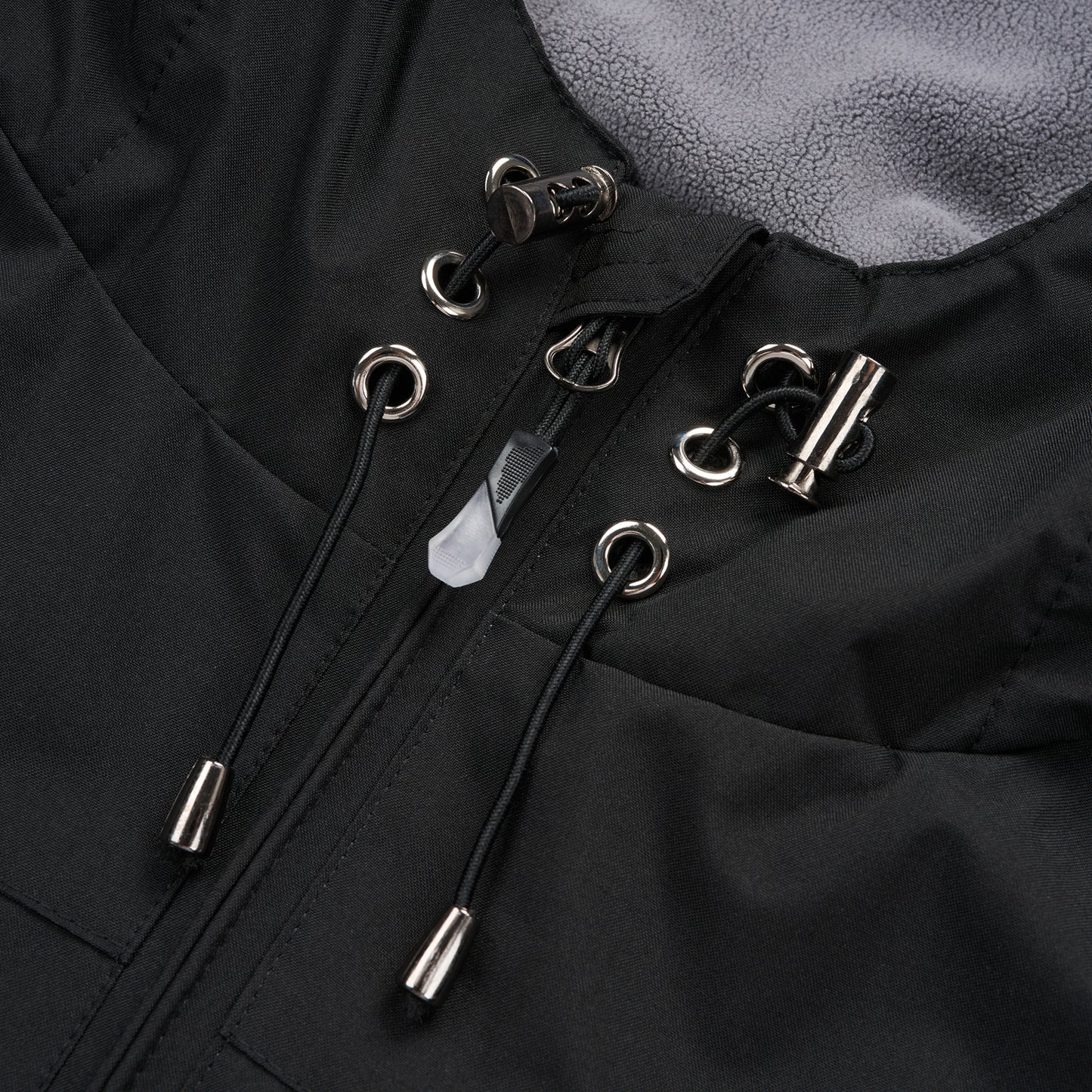 Ladies Fleece Lined Rain Jacket - Black - Blu Apparel