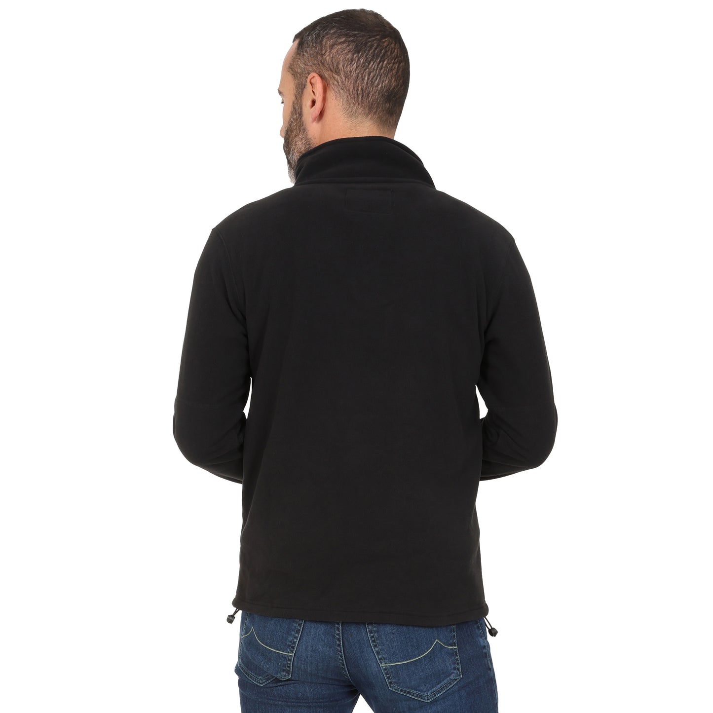 Mens 1/4 Zip Fleece Jumper - Black