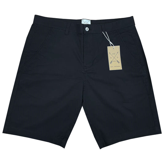 Men's Cotton Stretch Chino Shorts - Black