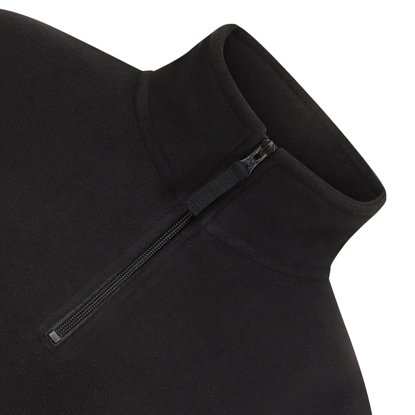 Ladies 1/4 Zip Fleece Jumper - Black