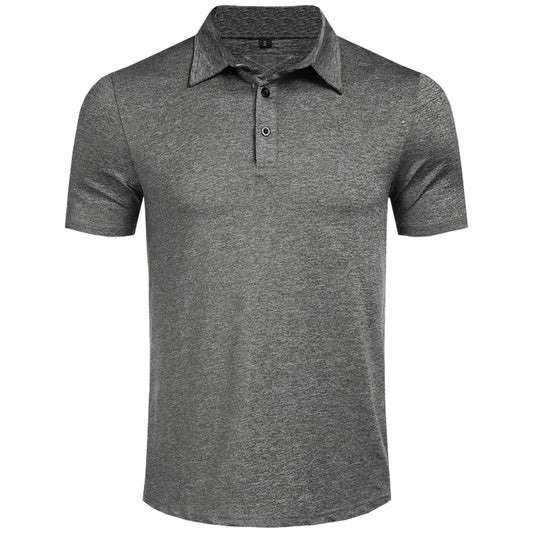 Men's Dry Fit Golf Polo - Charcoal Marl