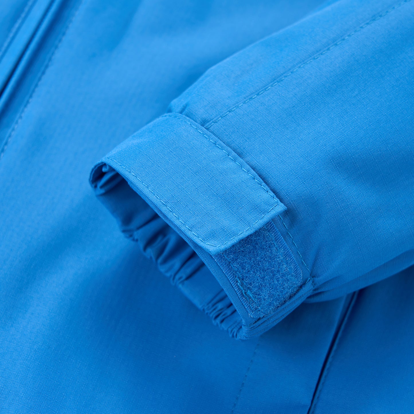 Kids Fleece Lined Waterproof Rain Jacket - Cobalt