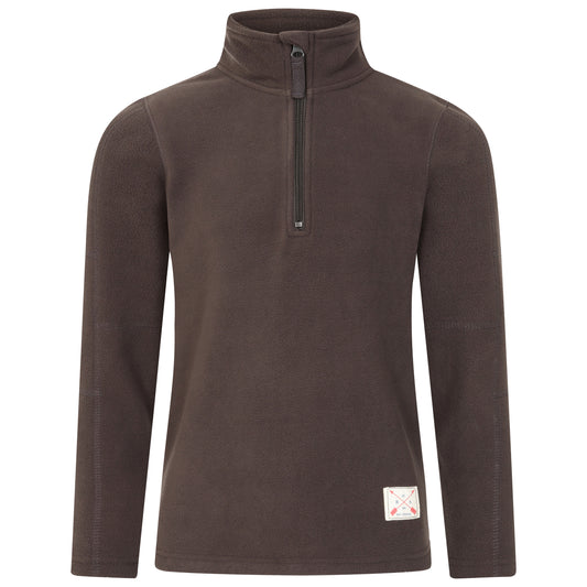 Kids 1/4 Zip Fleece Jumper - Charcoal