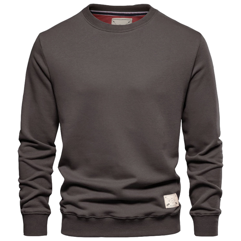 Men's Premium Cotton Crew Neck Sweater - Navy
