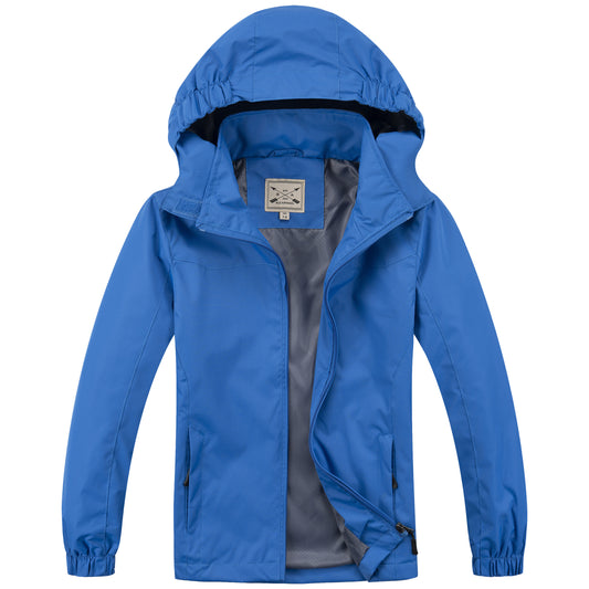 Kids Waterproof Rain Jacket - Cobalt