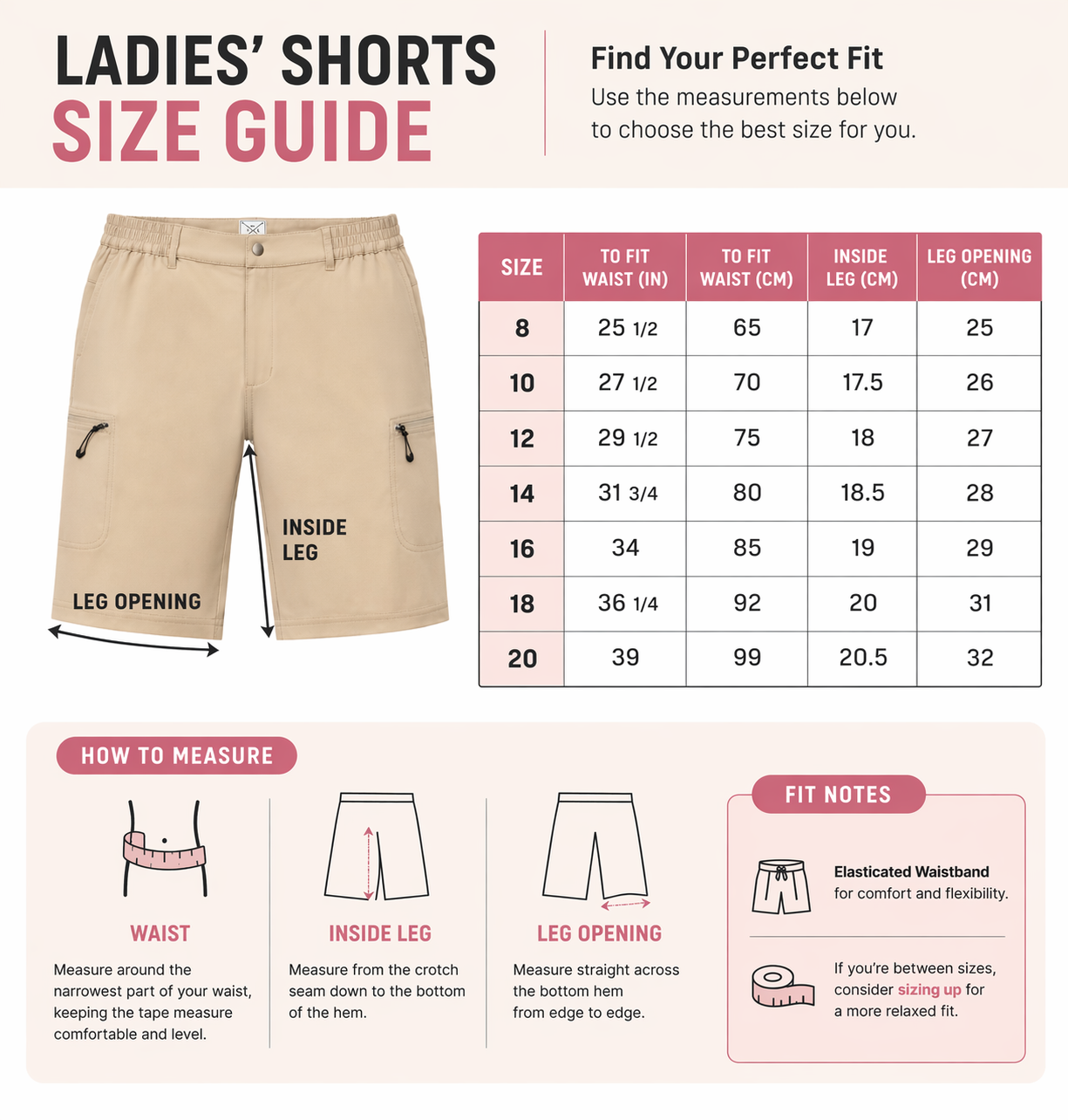Ladies Hiking / Sports Shorts - Black