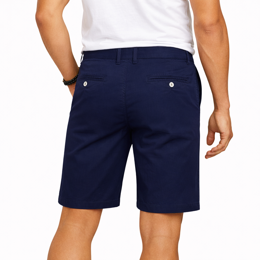 Men's Cotton Stretch Chino Shorts - Navy