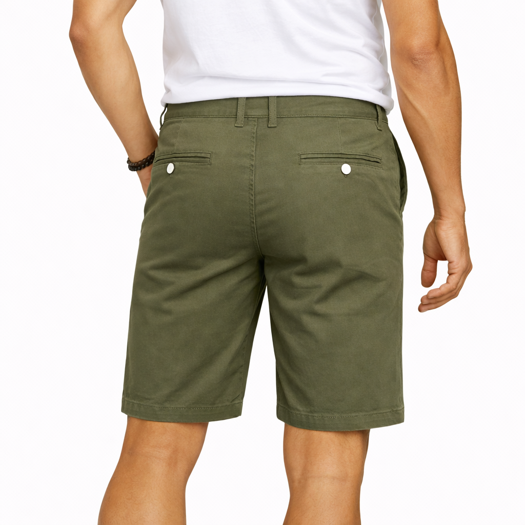Men's Cotton Stretch Chino Shorts - Khaki