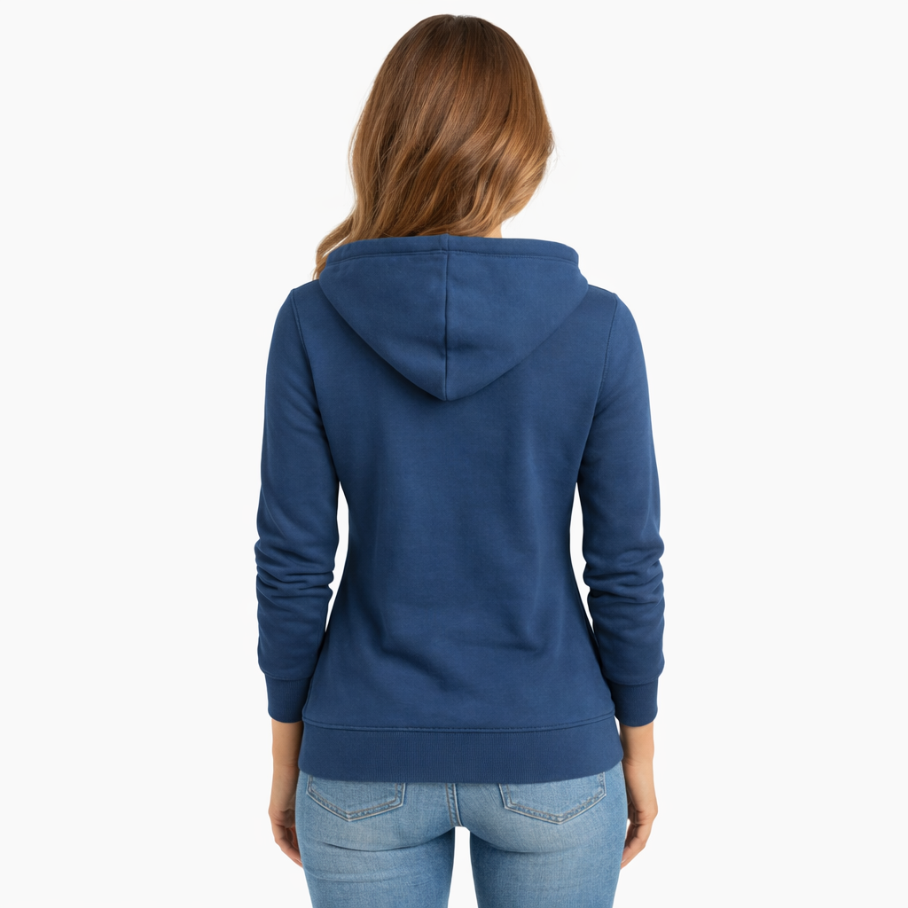 Ladies Mid-Weight Full Zip Hoodie - Petrol