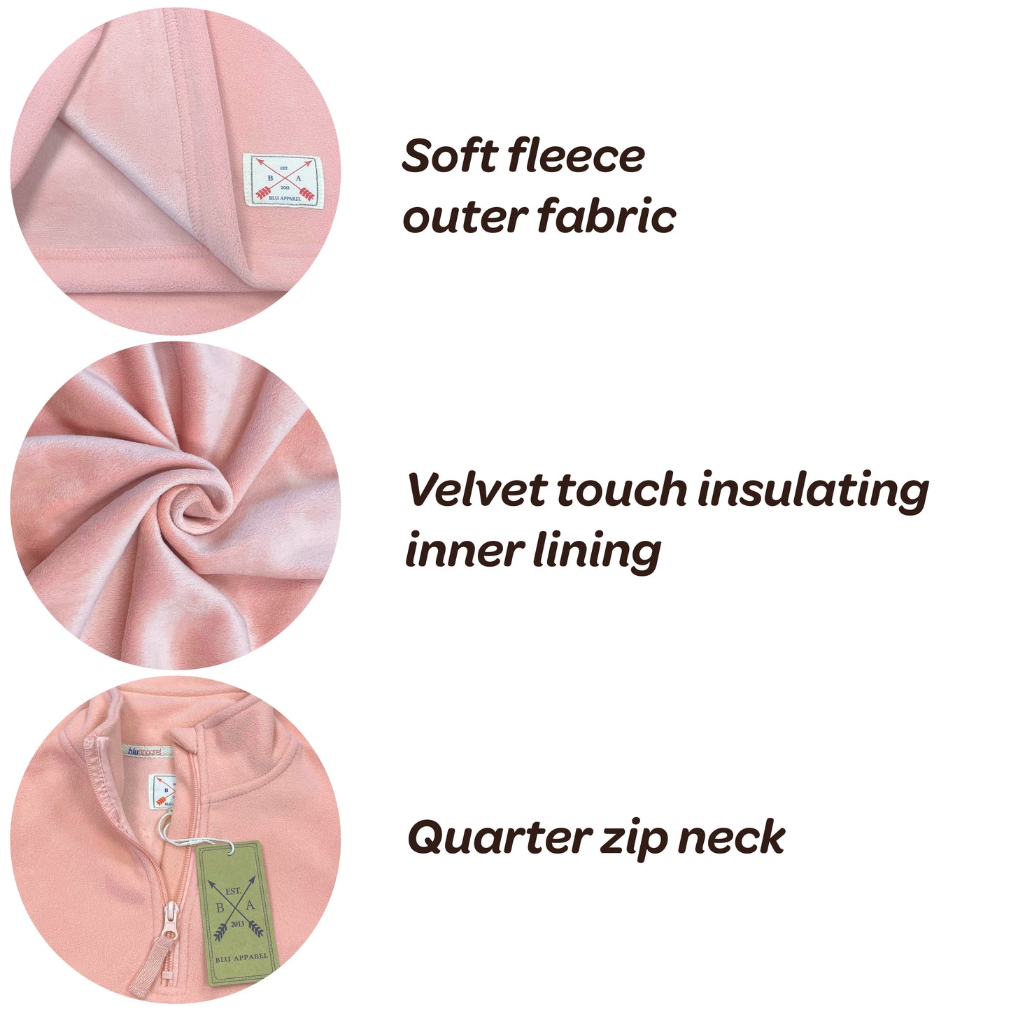 Kids 1/4 Zip Fleece Jumper - Black