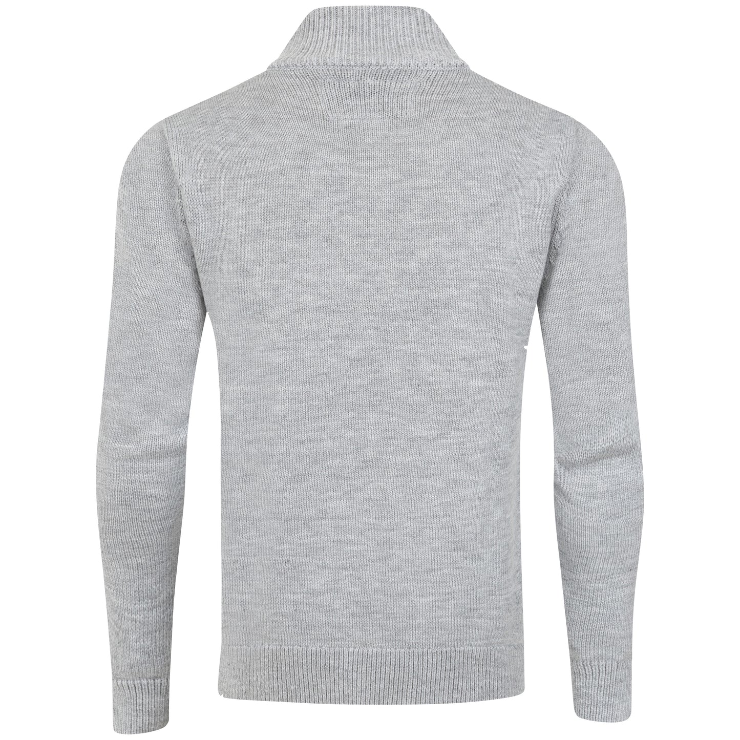 Mens 1/4 Zip Knitted Jumper - Grey