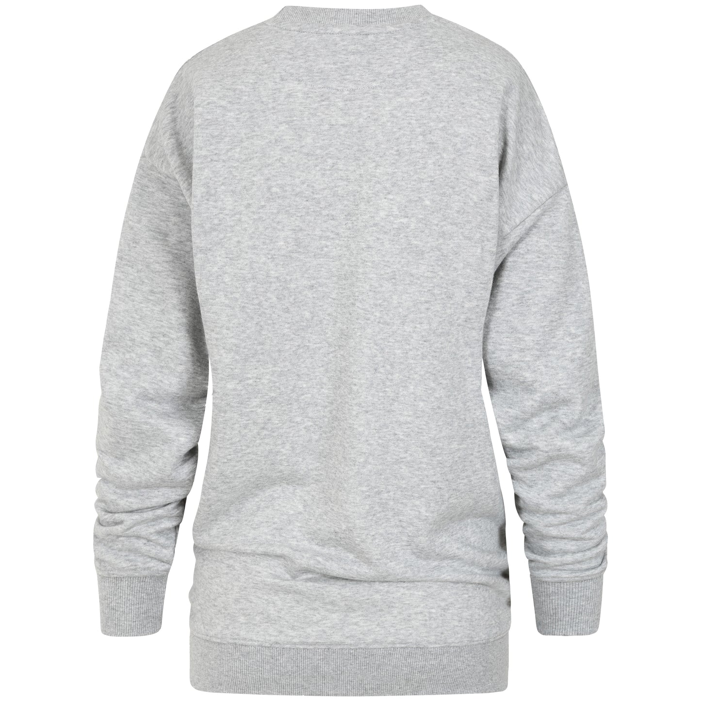 Ladies Oversized Crew Neck Sweater - Grey Marl