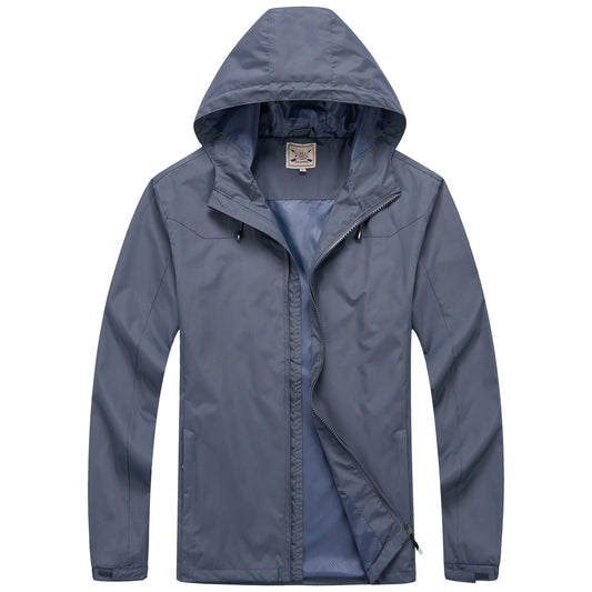 Men's Lightweight Rain Jacket - Grey