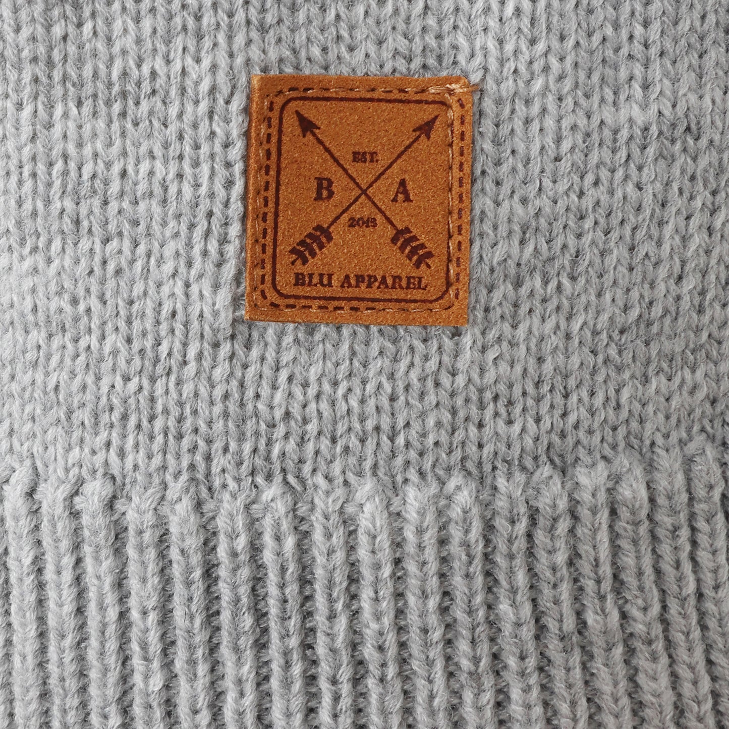 Mens 1/4 Zip Knitted Jumper - Grey