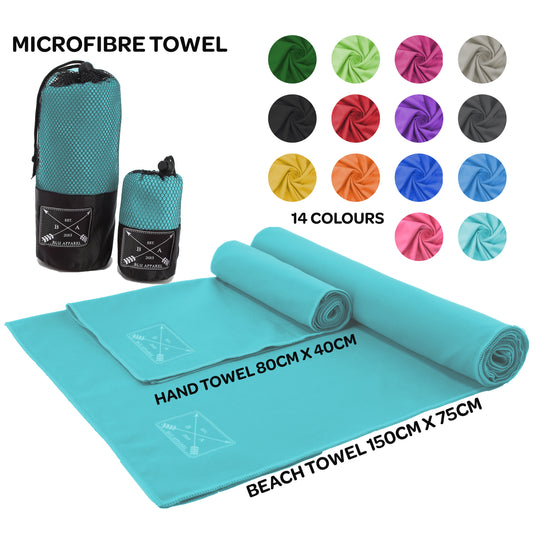 Microfibre Compact Hand & Beach Towels