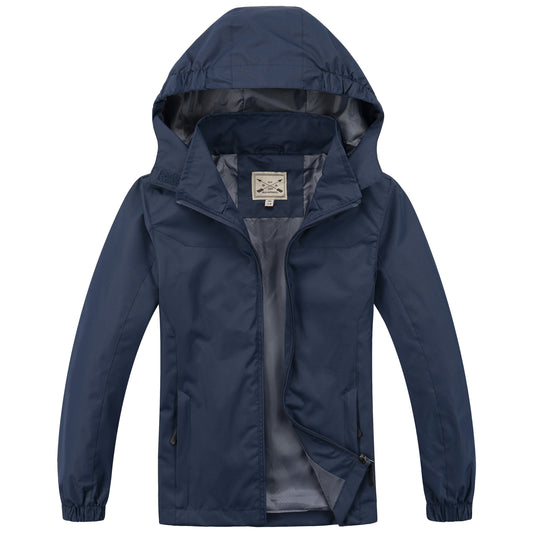 Kids Waterproof Rain Jacket - Navy