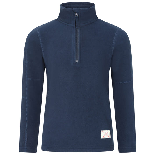 Kids 1/4 Zip Fleece Jumper - Navy