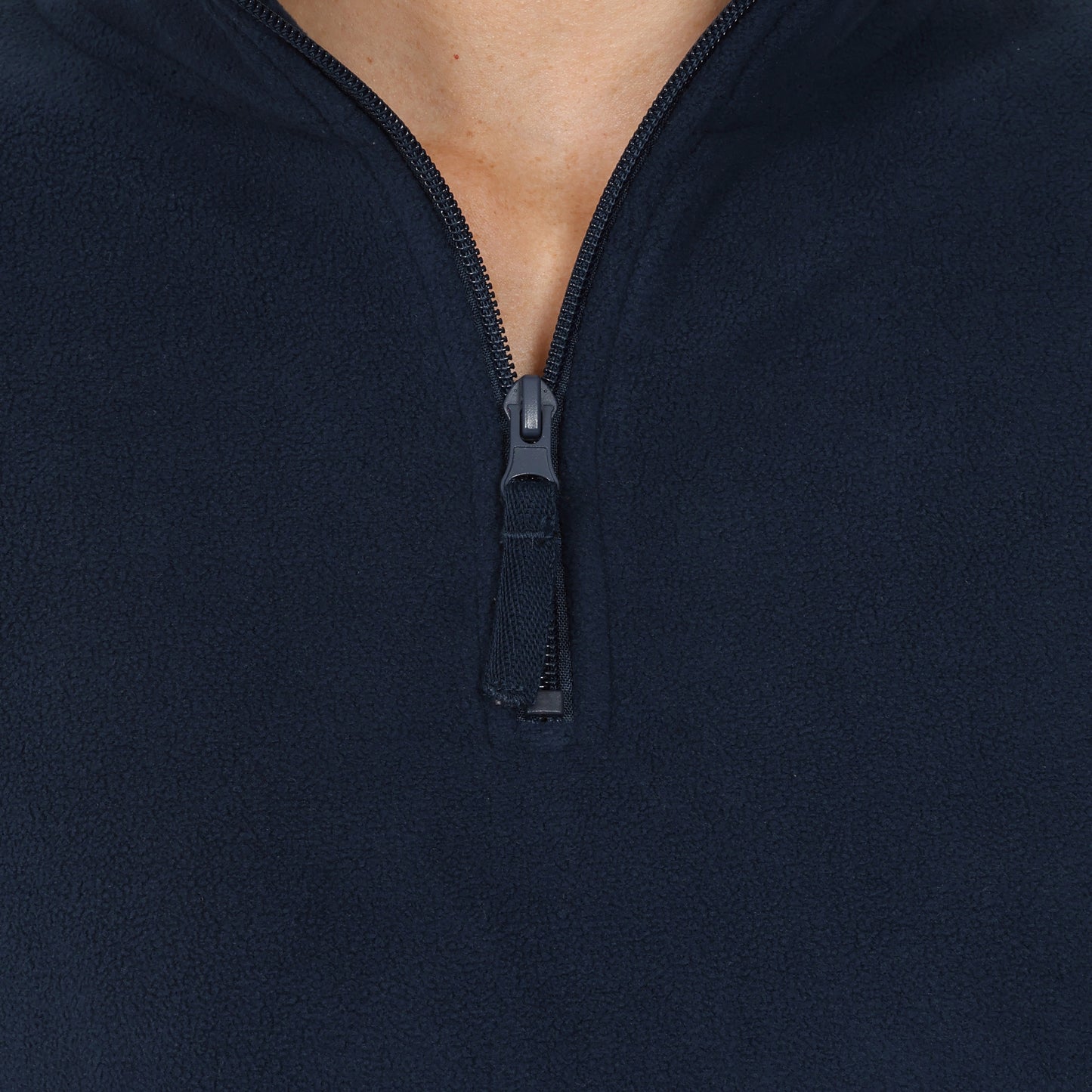 Ladies 1/4 Zip Fleece Jumper - Navy