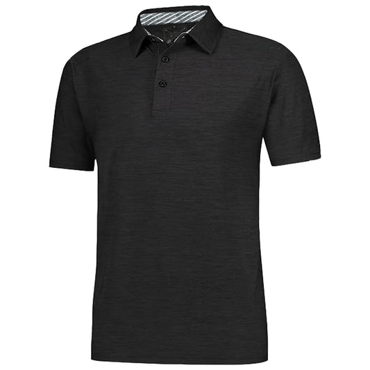 Men's Dry Fit Golf Polo - Black Marl