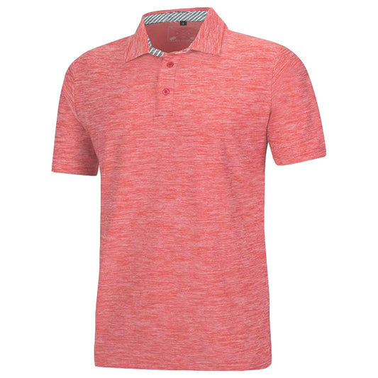 Men's Dry Fit Golf Polo - Red Marl