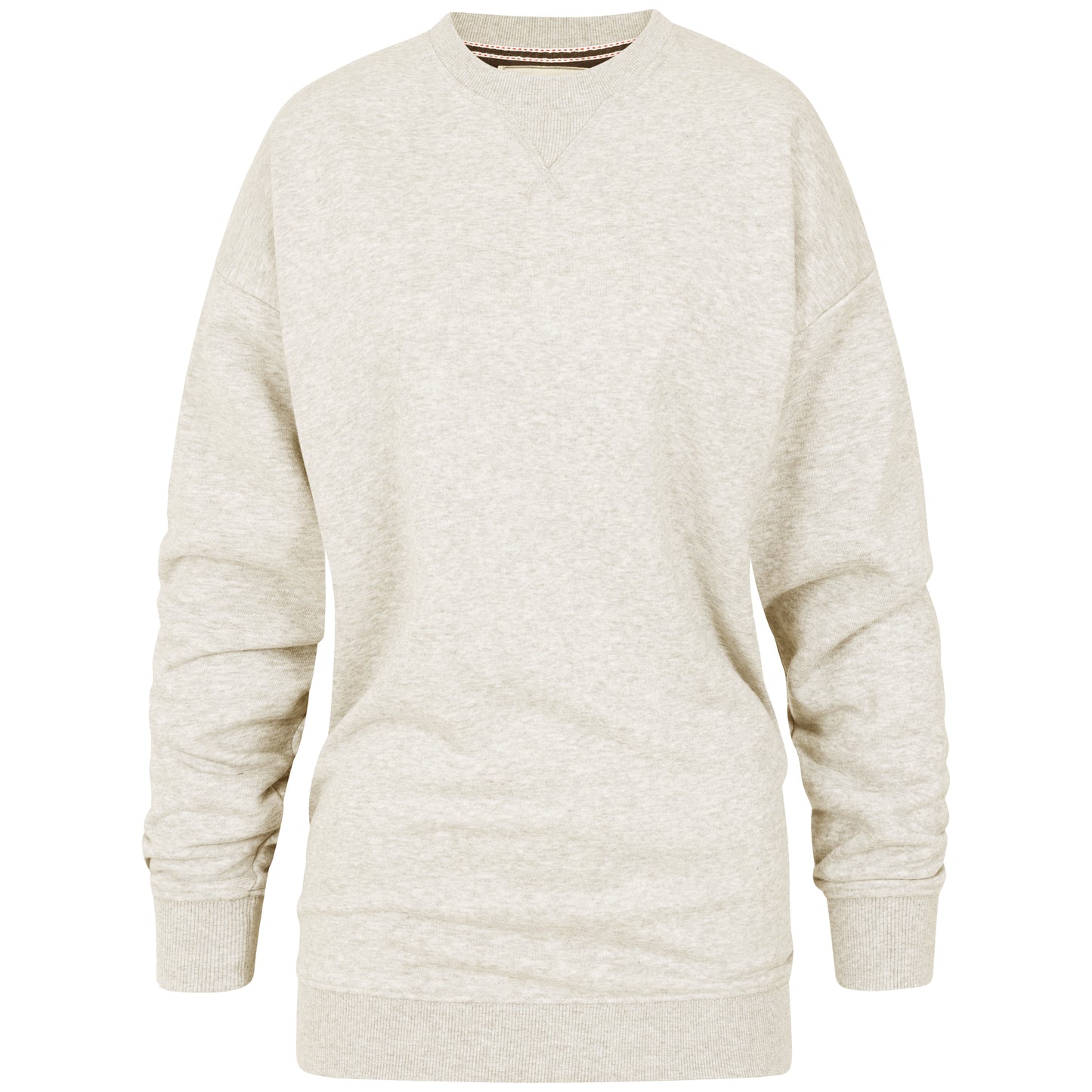 Ladies Oversized Crew Neck Sweater - Oatmeal