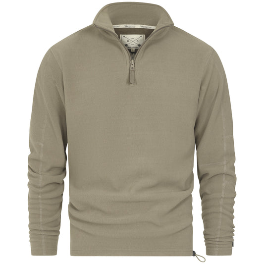 Mens 1/4 Zip Fleece Jumper - Olive Green
