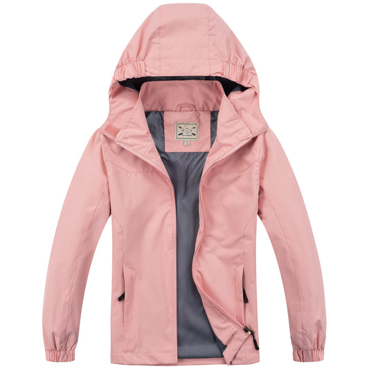 Kids Waterproof Rain Jacket - Pink