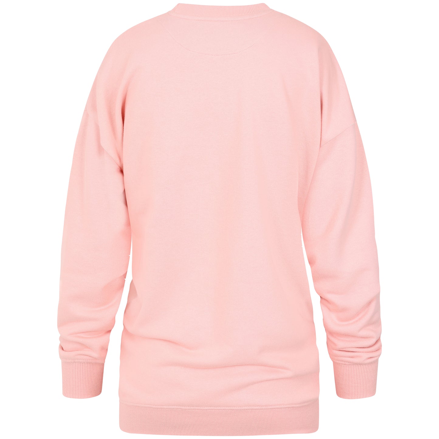 Ladies Oversized Crew Neck Sweater - Pink