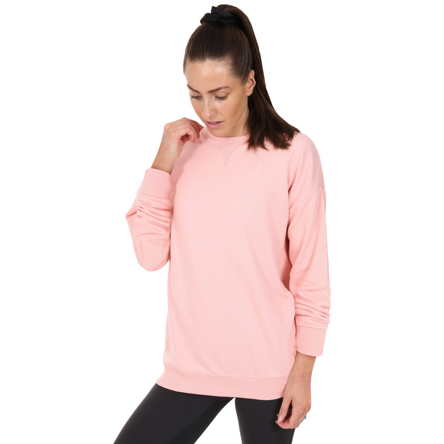 Ladies Oversized Crew Neck Sweater - Navy