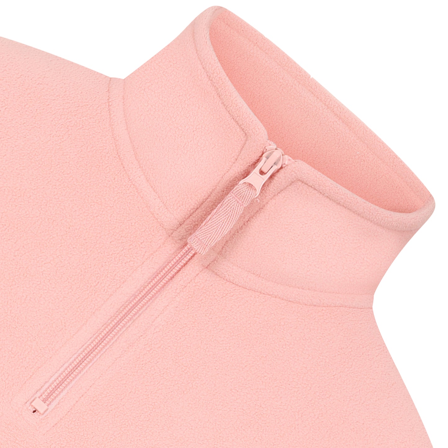 Ladies 1/4 Zip Fleece Jumper - Pink