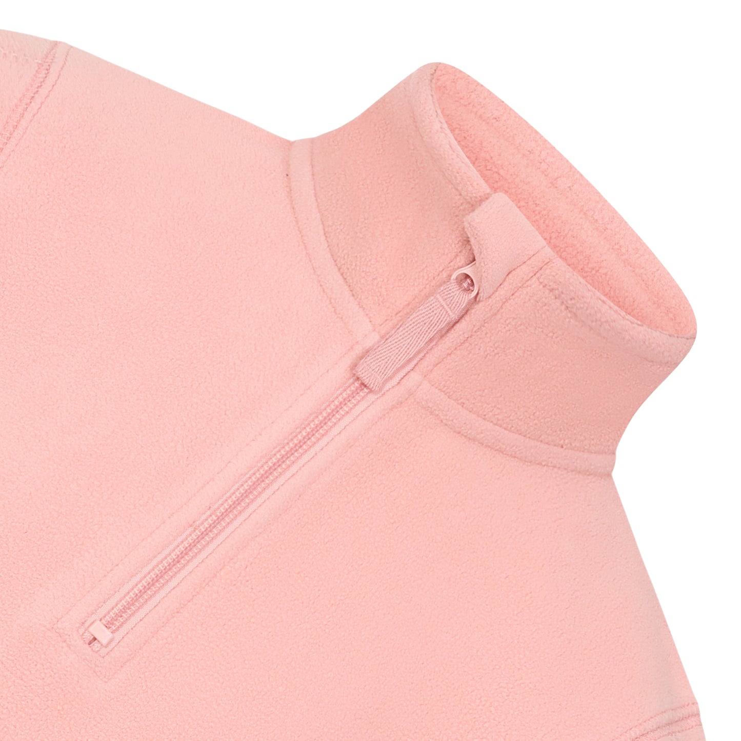 Kids 1/4 Zip Fleece Jumper - Pink