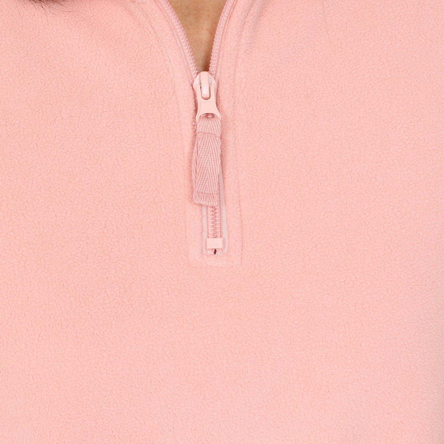 Ladies 1/4 Zip Fleece Jumper - Pink
