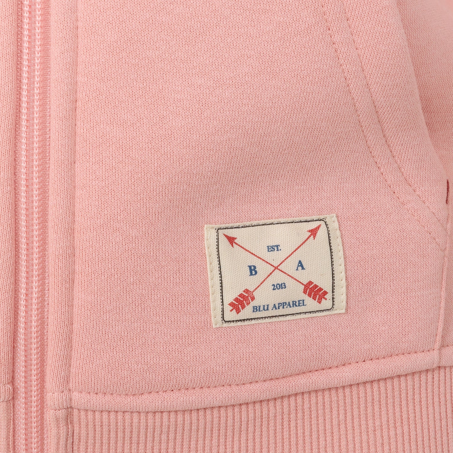Kids Full Zip Fleece Lined Hoodie - Pink