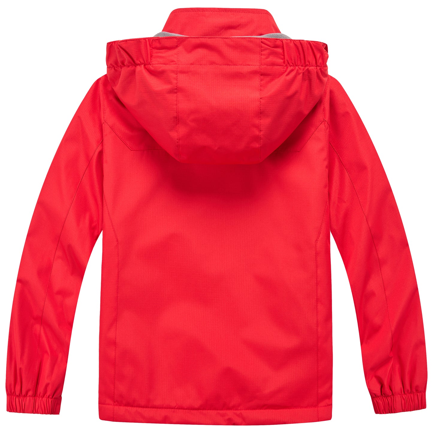 Kids Fleece Lined Waterproof Rain Jacket - Black