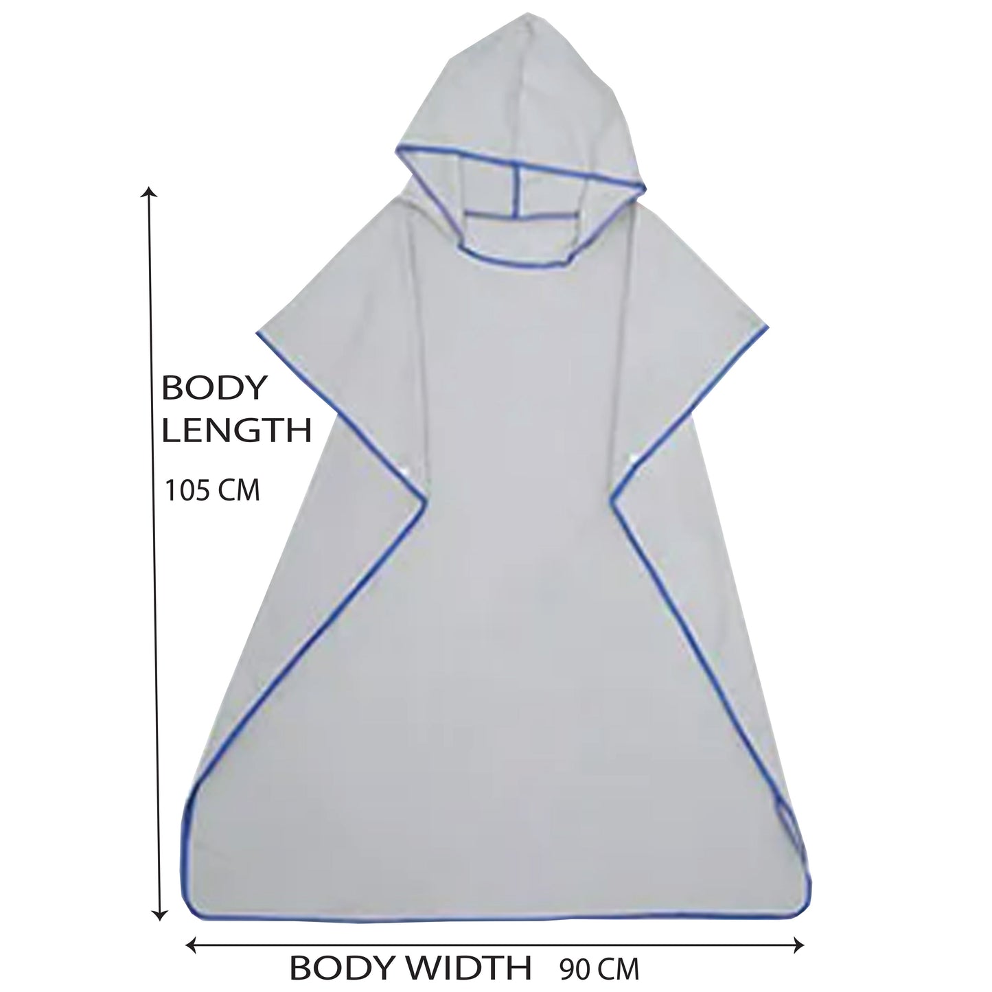 Microfibre Changing Robe / Poncho - Grey