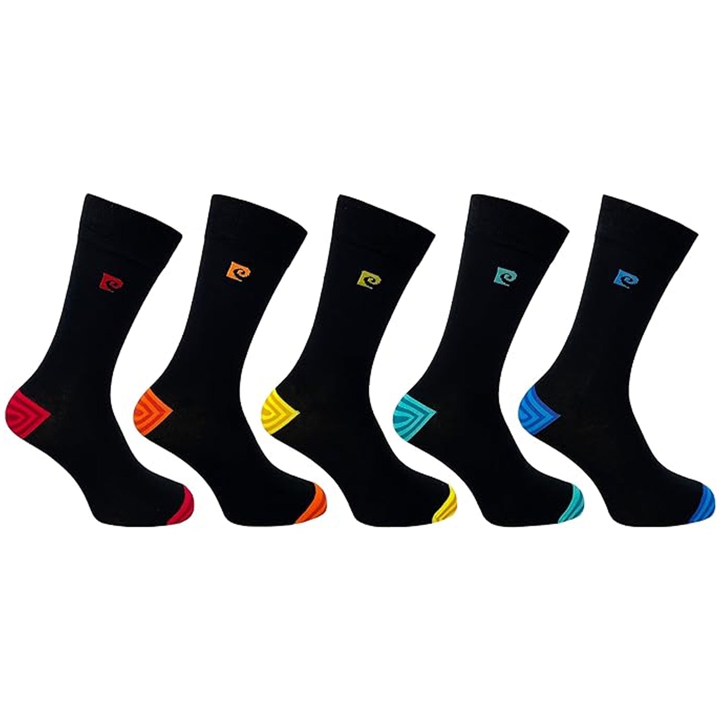 Pierre Cardin 5 Pack Bamboo Socks - Bright Footbed